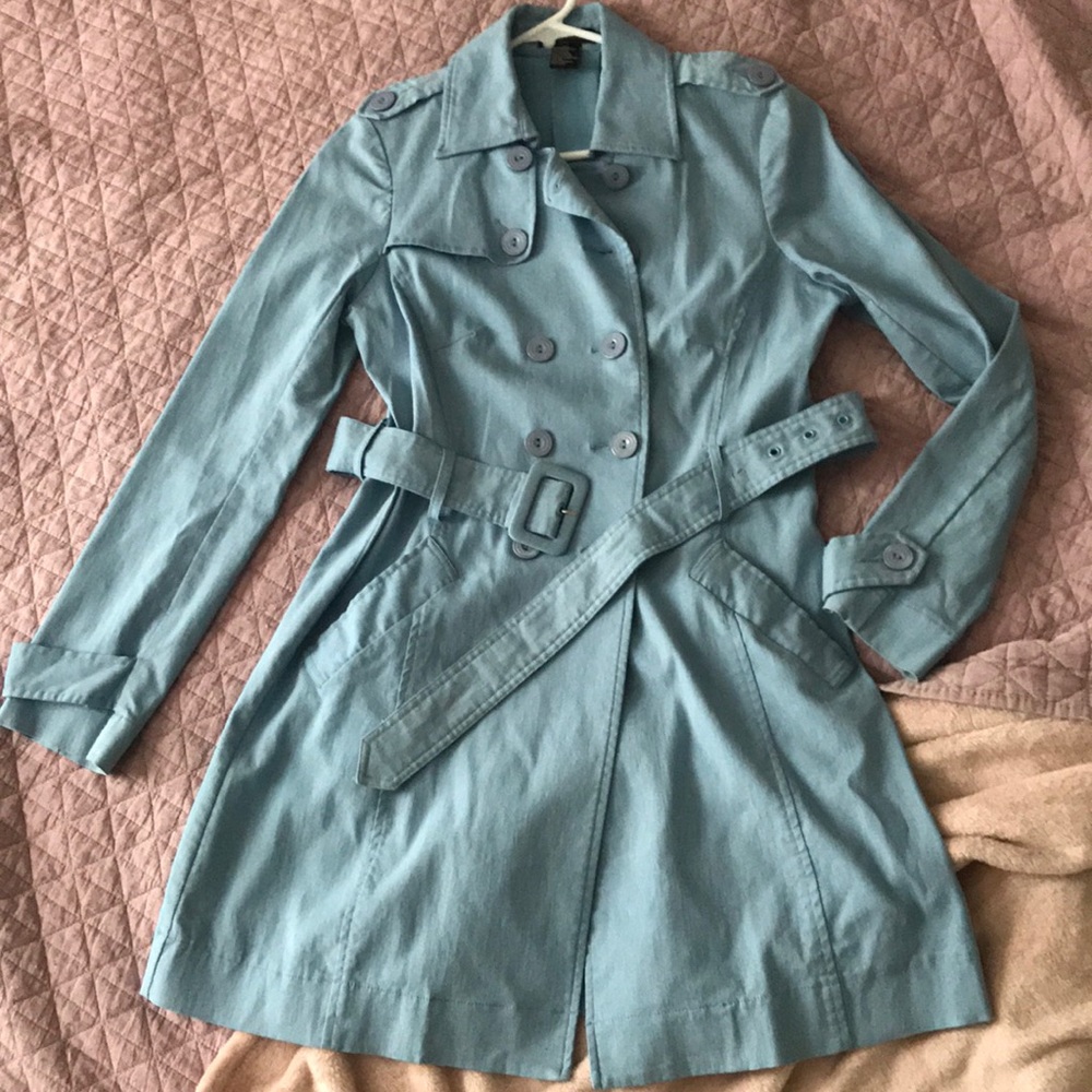 Baby Blue Trench Coat